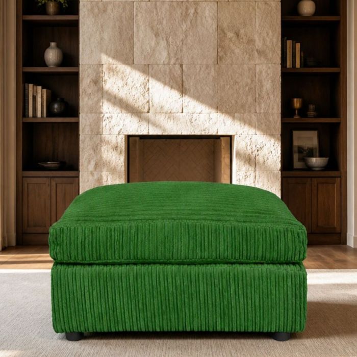 CORDURA Jumbo Cord Footstool - Green