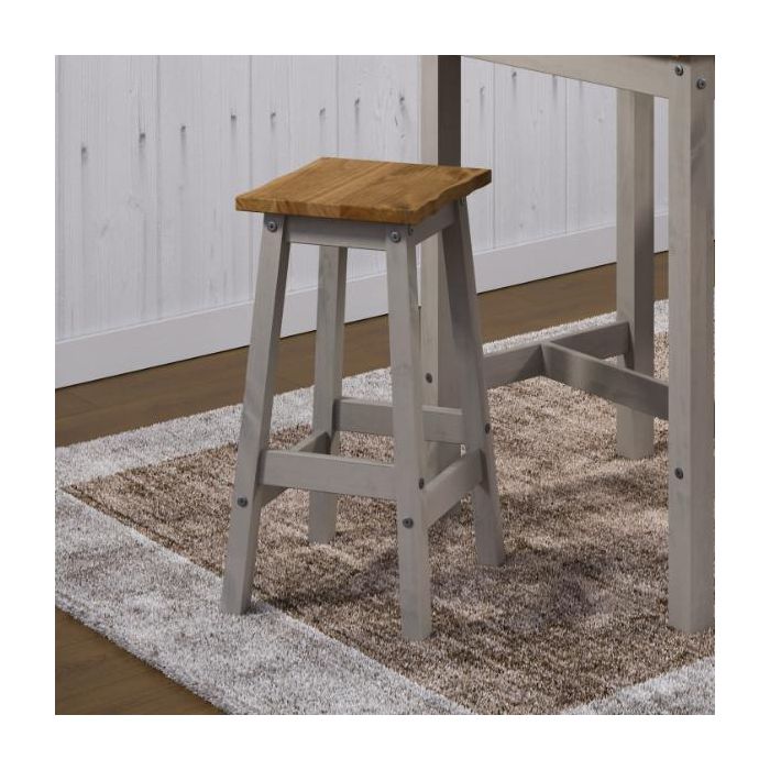 Ethans Rustic Live Edge Bar Stool - Set of 2