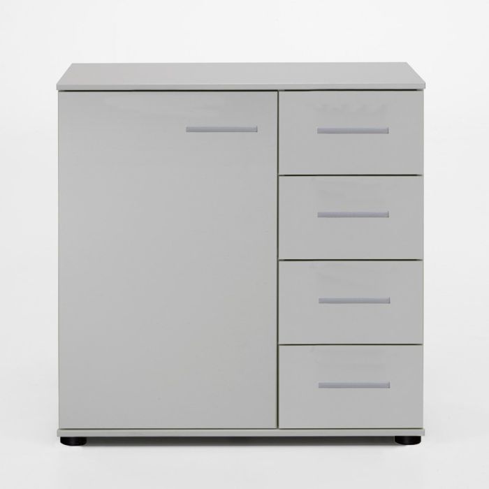 Divac 1 Door 4 Drawer Storage Chest - White