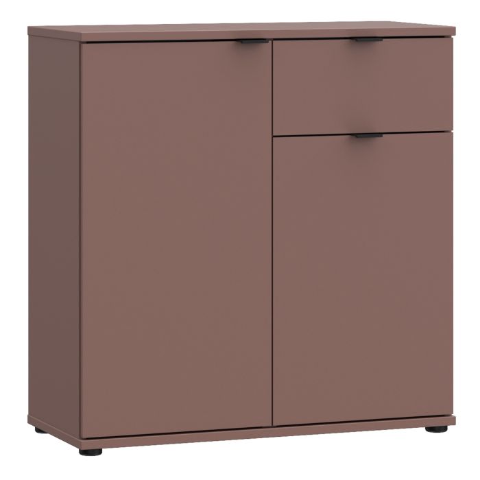 HELION 2 Door Sideboard Cupboard with Drawer - Terracotta