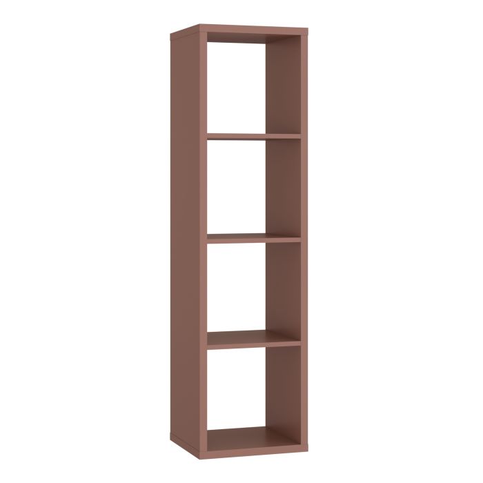 LORYTH 3 Shelves Bookcase Storage Unit - Terracotta