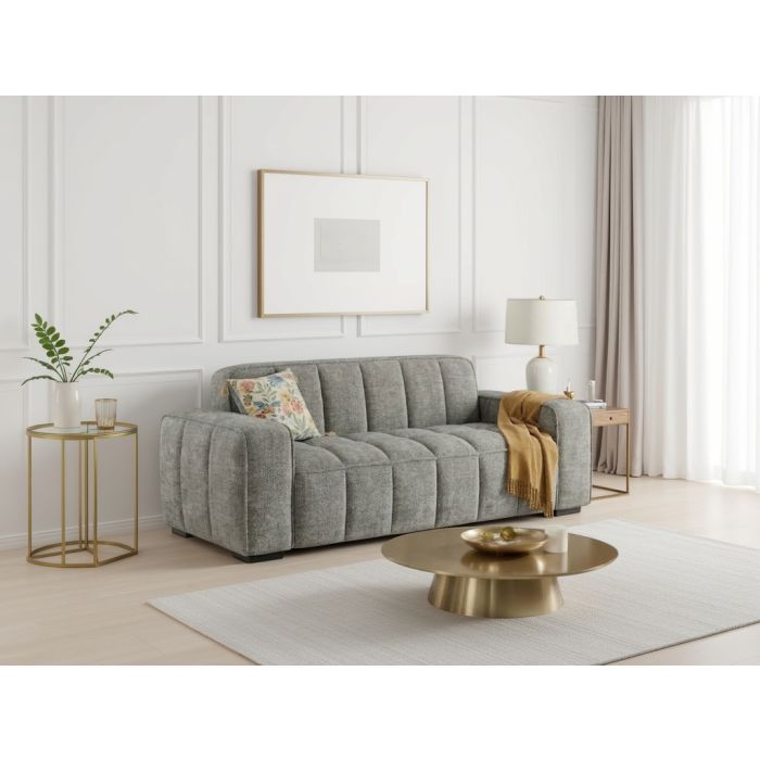 EVERSBY Fabric 3 and 2 Seater Sofa Set - Grey
