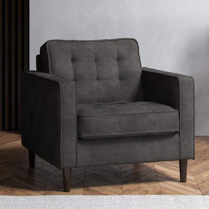 DREXTON Fabric Armchair - Graphite