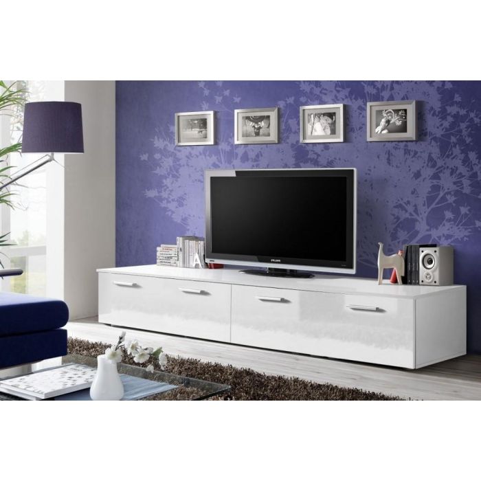 Duos TV Cabinet in White Gloss