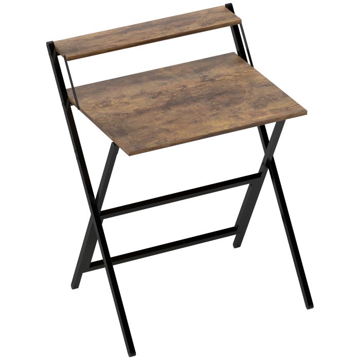 HERON 70 cm Folding Computer Desk Rustic Brown
