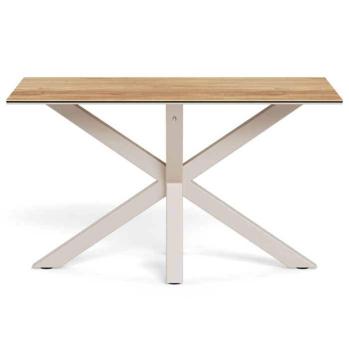 FUMES Dining Table with Ceramic Glass Top - Grey, 135cm