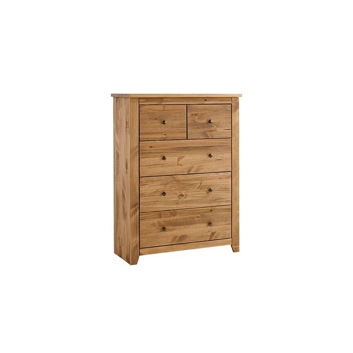 Havana 3+2 Drawer Storage Chest - Pine
