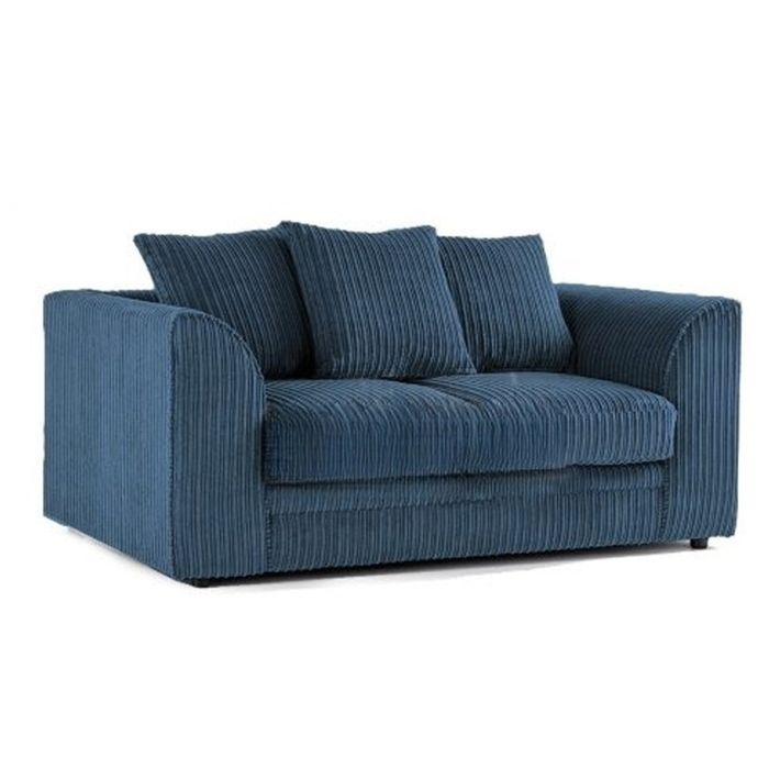 OXFORD Jumbo Cord 2 Seater Scatterback Sofa - Blue