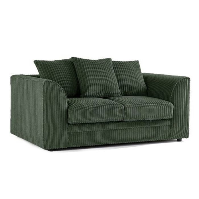 OXFORD Jumbo Cord 2 Seater Scatterback Sofa - Green
