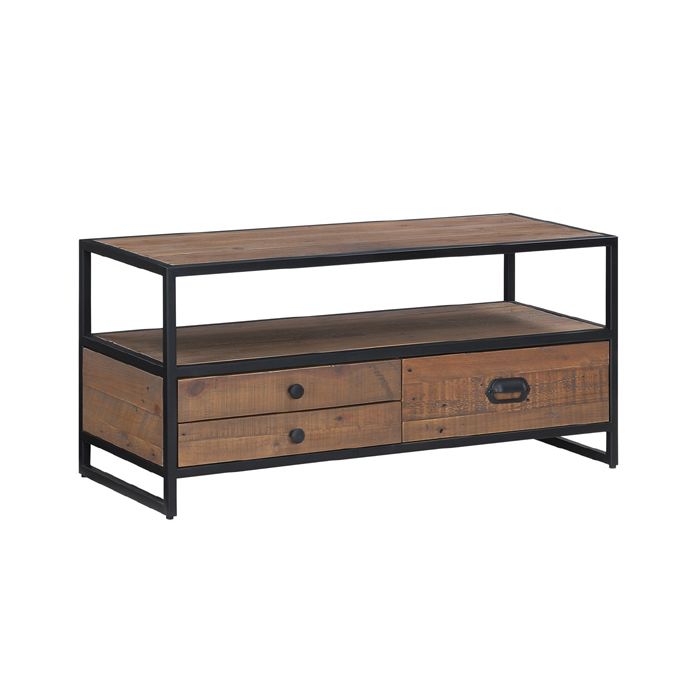 Hayley Reclaimed Wood TV Stand with Storage Drawers