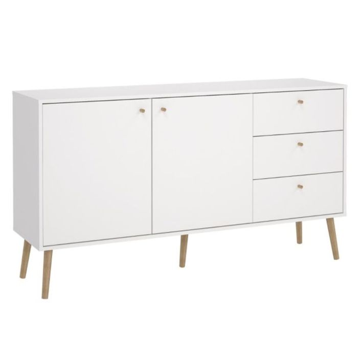 Lynzie 2 Doors Sideboard with 3 Drawers - White