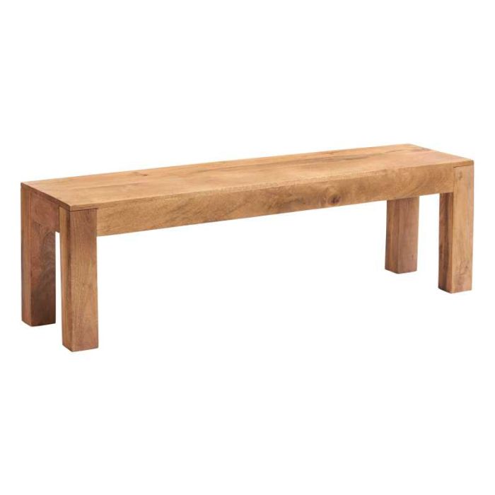 Stella Light Mango Wood Dining Bench - Matt Finish