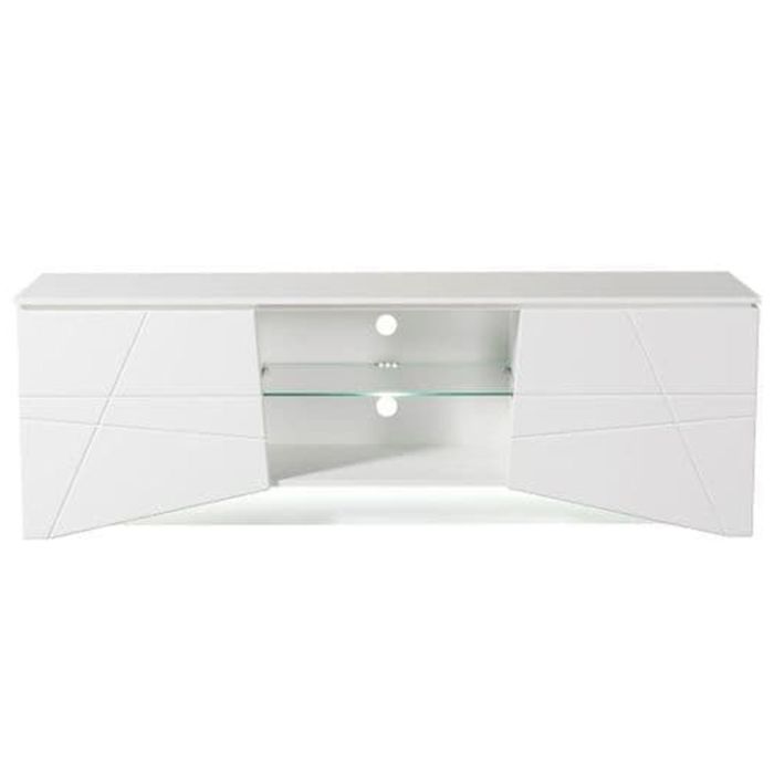 Berwick High Gloss TV Cabinet with LED Lights - White