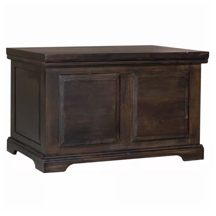Delta Large Mango Wood Blanket Storage Box - Walnut