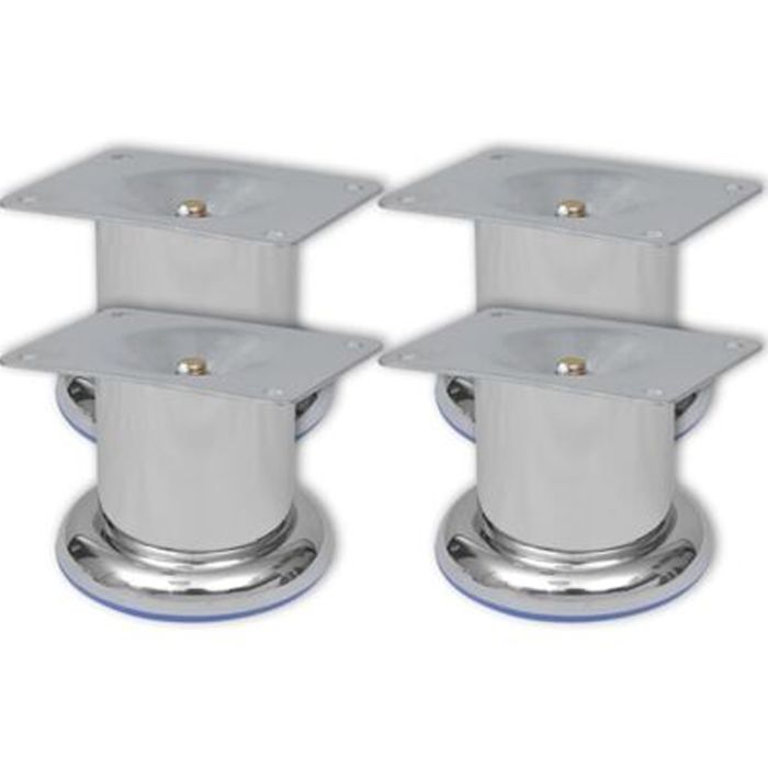 Sofa Legs 8 pcs Round Chrome 60 mm