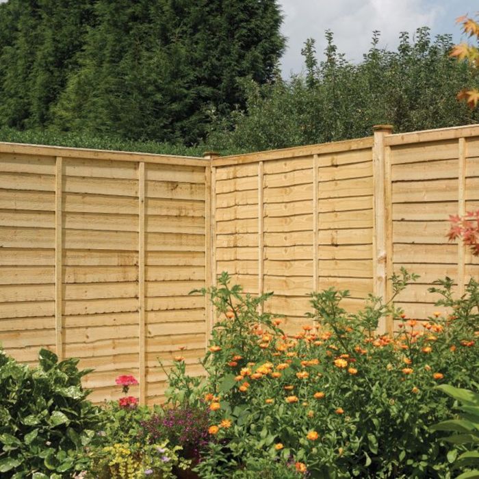 Classic 6×4 Pressure Treated Traditional Lap Panel with Waney Edge Boards - Set of 3