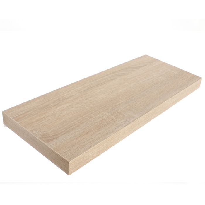 SHEVIX Box Shelf Wood Floating Shelf Display Storage - Oak, 90cm