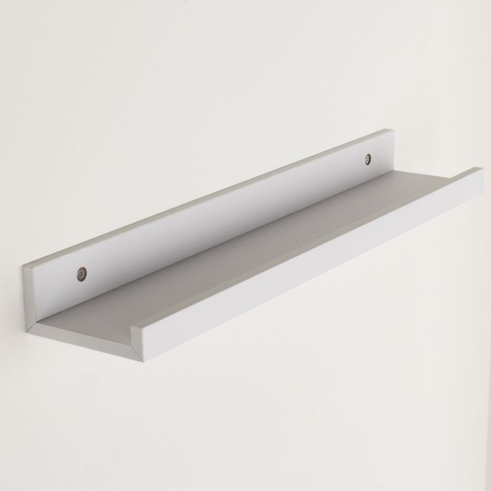 SHEVAR Floating Book Shelf Wood Wall Display Shelf Storage - Matt White