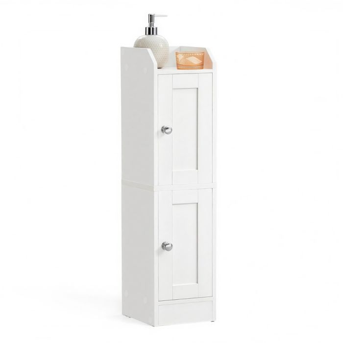 DARBY Bathroom Floor Storage Cabinet - White