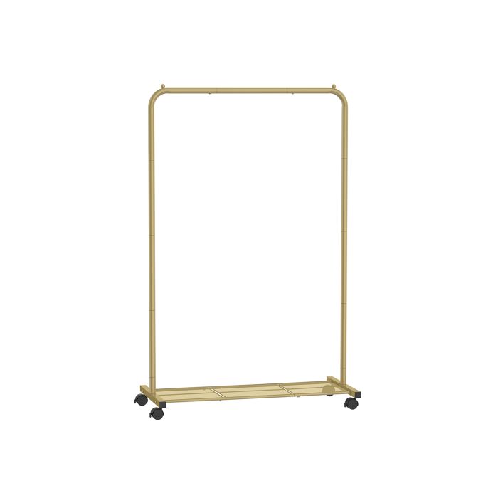 91 cm Long Clothes Rack on Wheels Pale Gold