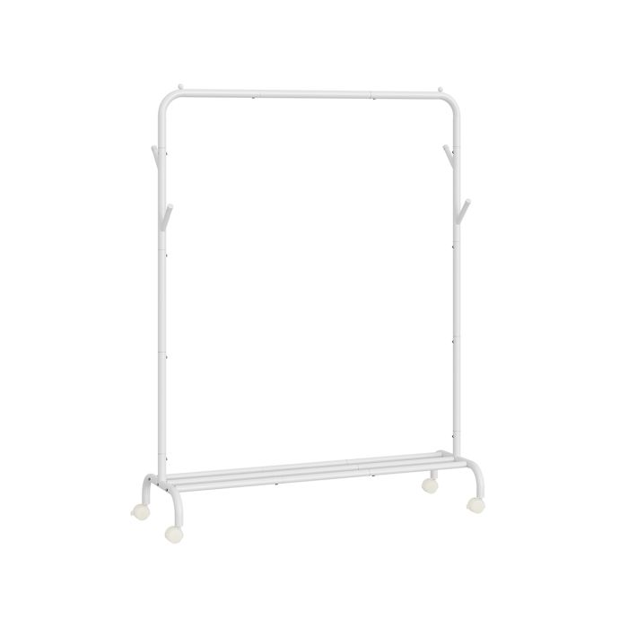 Clothes Rail - FIONIA Heavy Duty Metal Frame Clothes Organizer - White