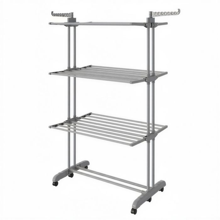 FAROTO 4 Tier Foldable Clothes Drying Rack - Grey