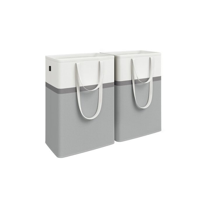 Laundry Hampers - ARCDA Collapsible 75L Set of 2 - Dove Grey