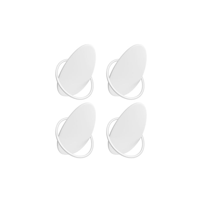 Wall Hooks - MODSO Egg-Shaped Set for Coats and Towels - White