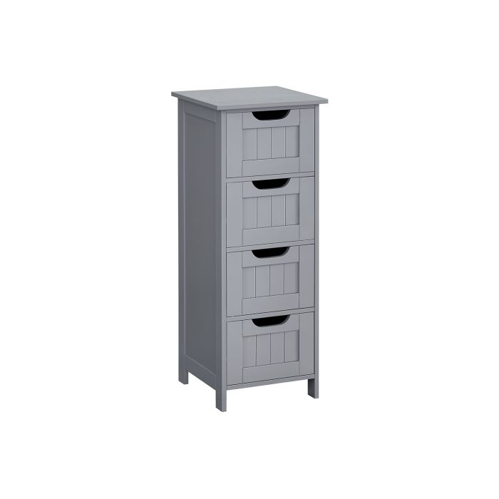 Bathroom Cabinet - MONDA Floor Storage 4 Drawer - Mystic Grey