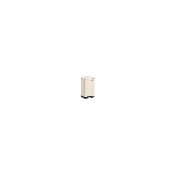 Cream White Step Trash Can with Inner Bucket