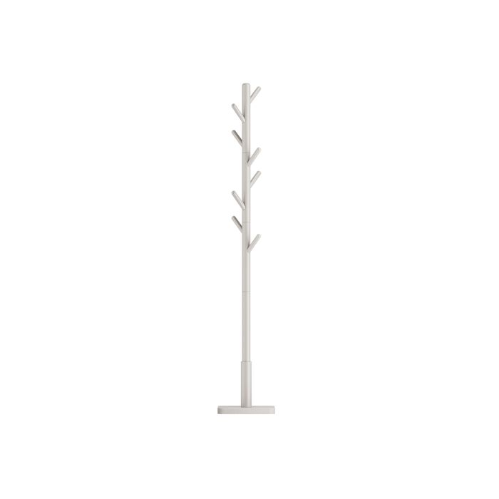 Coat Rack - VIVRAE Solid Wood Free Standing with 8 Hooks - Camel Brown