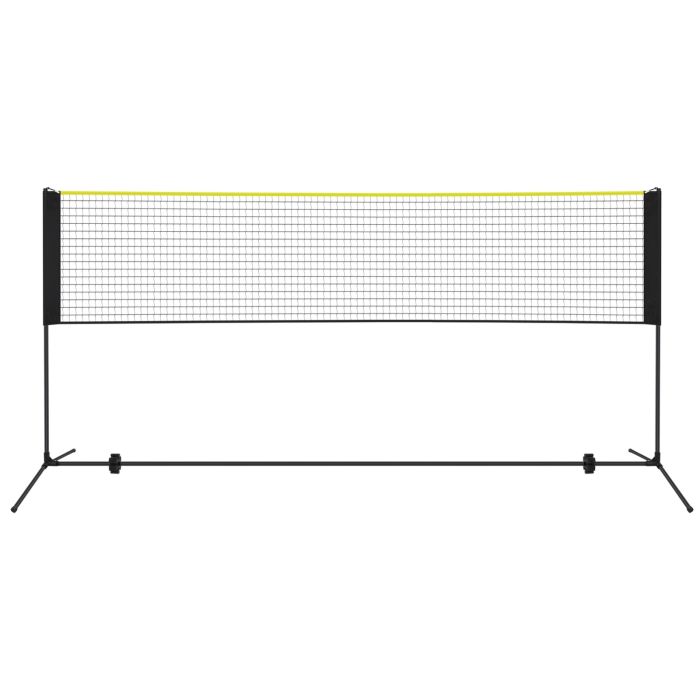 TEDEXO Height Adjustable Badminton and Volleyball Net - Black and Yellow - 400cm