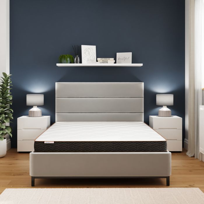 Kingsize Mattress - ANGELA 5ft Bonnell Spring High Quality Durable Mattress White