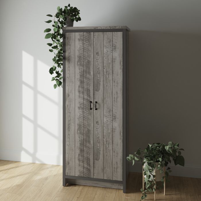 BELONA 2 Door Wardrobe Grey - 73cm