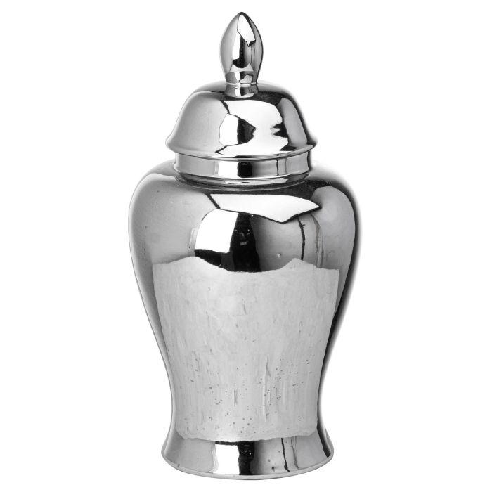 Chrome Large Ginger Jar - Silver