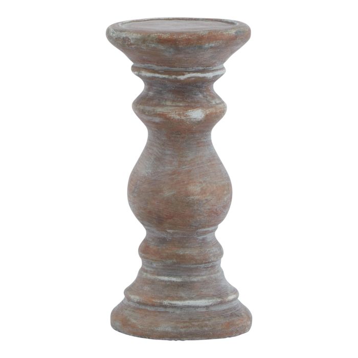 Owen Collection Brown Column Candle Holder - Small