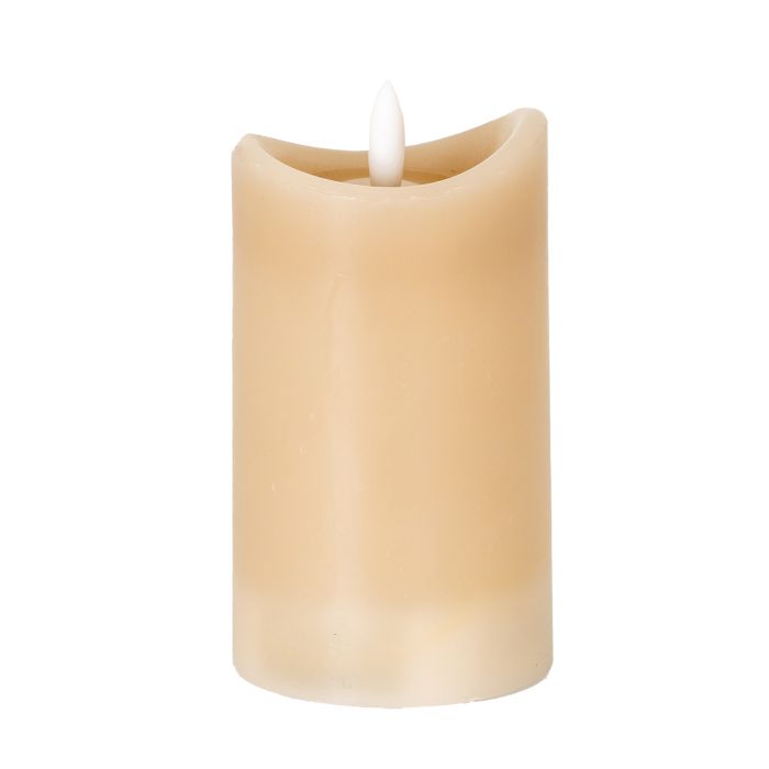 Nago Taupe Melted LED Candle - 2.75x5