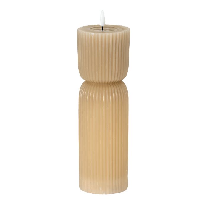 Nago Stone Carved LED Candle - 2.75x10