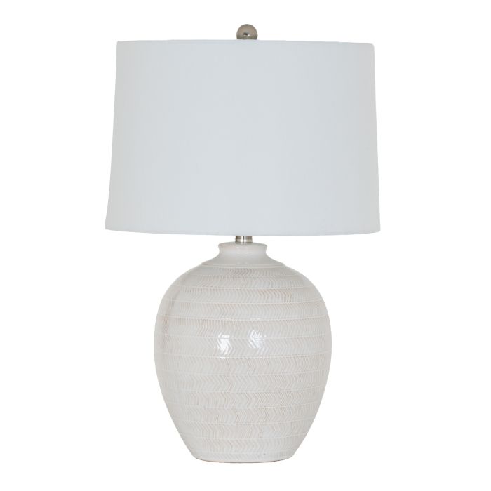 Chevo Ceramic Table Lamp With Linen Shade