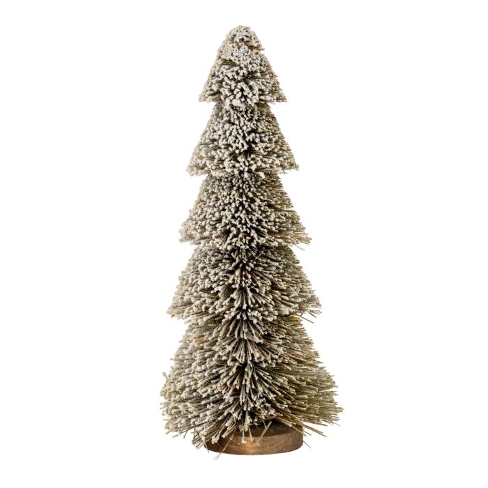 SILVA Large Tiered Snowy Brush Tree - Brown
