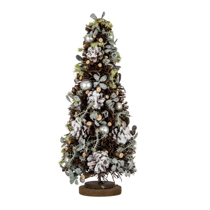 GLACIER Medium Forest Tree With Pinecones And Pearls - Multi Colour