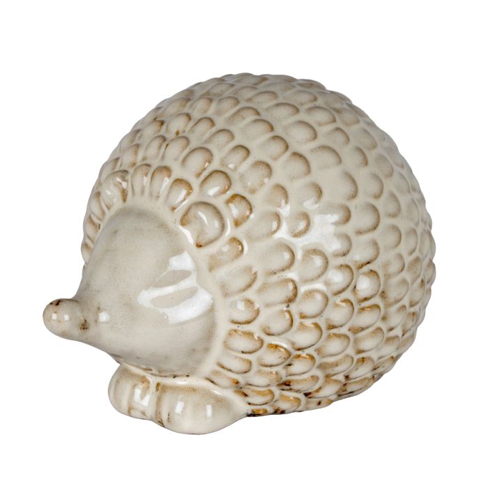 CELESTE Ceramic Round Medium Hedgehog - White