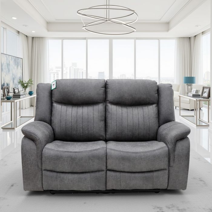 LAVENTO Fabric 2 Seater Electric Recliner Sofa - Grey