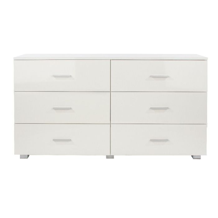 Lido 3+3 Chest of Drawers - White