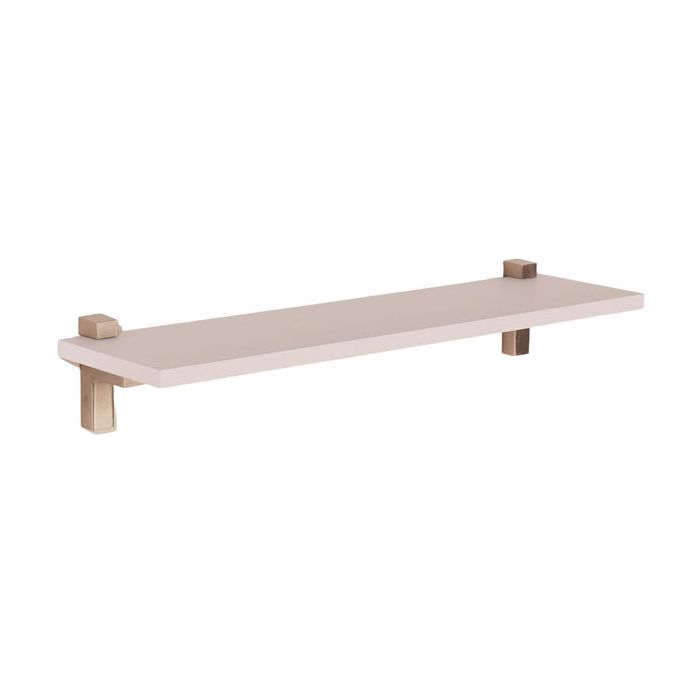 Livia 60cm White Slim Shelf with Sleek L Brackets