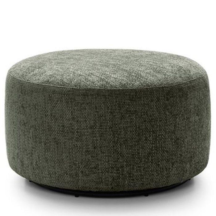 ZAZZLES Smart Linen Swivel Footstool - Rifle Green