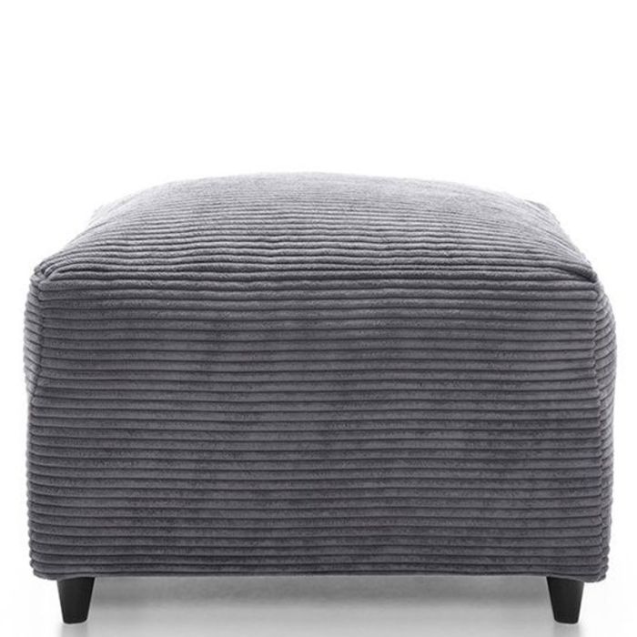 VIAMI Jumbo Cord Fabric Footstool - Grey