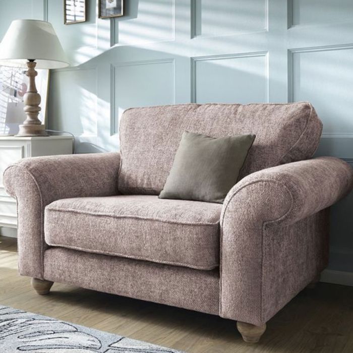 ZAZZLES Chenille Fabric Cuddle Chair - Woodrose