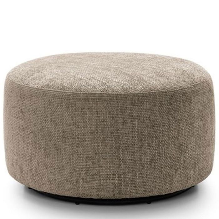 ZAZZLES Smart Linen Swivel Footstool - Taupe