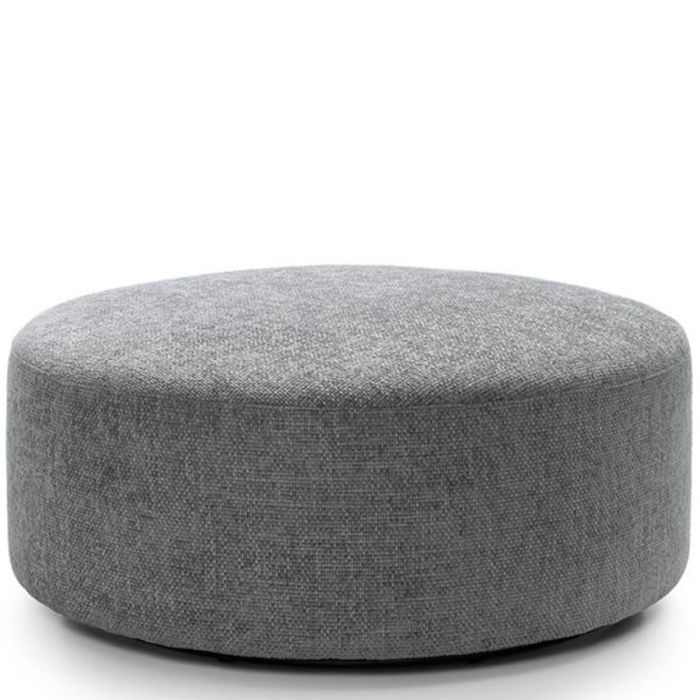 ZAZZLES Smart Linen Large Swivel Footstool - Steel Grey